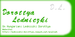 dorottya ledniczki business card